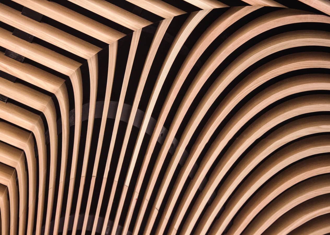 Close up of abstract wooden structure