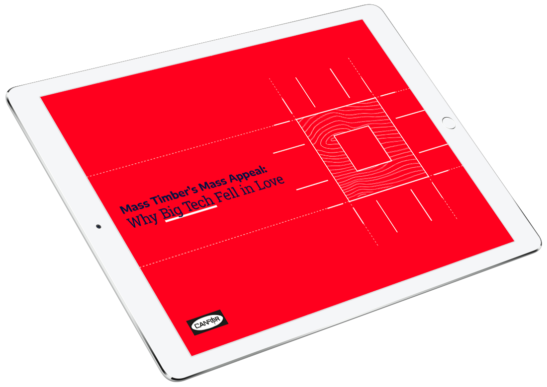 Ipad displaying Mass Timber case study